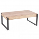 Table \'Wood\' 110x64cm - Naturel/Noir