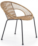Chaise de jardin \'Bari\' - Brun/Noir