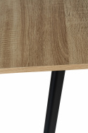 Table à manger \'Albon\' 120-160x80cm - Noir/Chêne