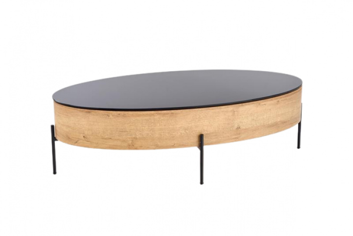 Table basse \'Lindfors\' - Chêne/Noir dans le groupe Meubles / Tables / Table basse chez Reforma (2010001176992)