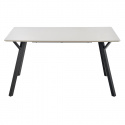 Table à manger \'Barlog\' 140x80cm - Gris/Noir