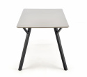 Table à manger \'Barlog\' 140x80cm - Gris/Noir