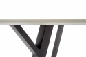 Table à manger \'Barlog\' 140x80cm - Gris/Noir