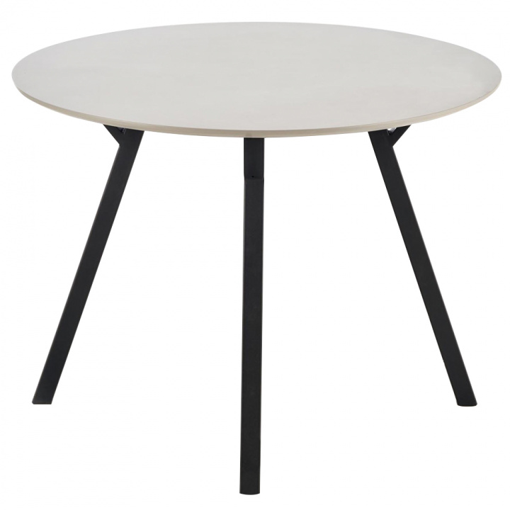 Table à manger \'Barlog\' Ronde 100cm - Gris/Noir dans le groupe Meubles / Tables / Tables rondes chez Reforma (2010001177012)