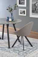 Table à manger \'Barlog\' Ronde 100cm - Gris/Noir