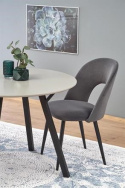 Table à manger \'Barlog\' Ronde 100cm - Gris/Noir