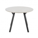 Table à manger \'Barlog\' Ronde 100cm - Gris/Noir