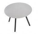 Table à manger \'Barlog\' Ronde 100cm - Gris/Noir