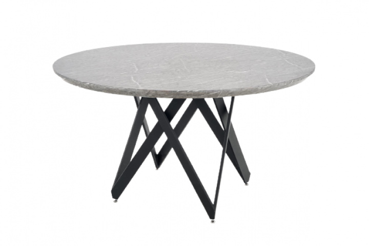 Table à manger \'Cruz\' Ronde 140cm - Gris/Noir dans le groupe Meubles / Tables / Tables rondes chez Reforma (2010001177234)