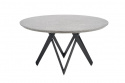 Table à manger \'Cruz\' Ronde 140cm - Gris/Noir
