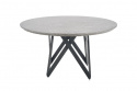 Table à manger \'Cruz\' Ronde 140cm - Gris/Noir