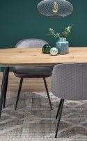 Table à manger \'Colorado\' 120-160cm - Nature/noir