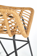 Tabouret \'Cane\' - Nature/Noir