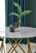 Table à manger \'Bonello\' Ronde 120cm - Or/Gris