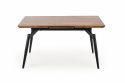 Table à manger \'Cambell\' 140-180x80cm - Chêne/Noir