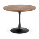 Table à manger \'Carmelo\' Ronde 110cm - Bois/Noir