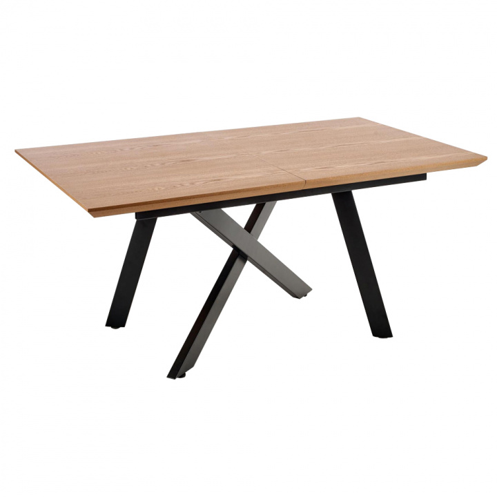 Table à manger \'Capital\' 160-200x90cm - Noir/Chêne dans le groupe Meubles / Tables / Table à manger chez Reforma (2010001179108)