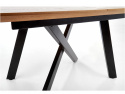 Table à manger \'Capital\' 160-200x90cm - Noir/Chêne