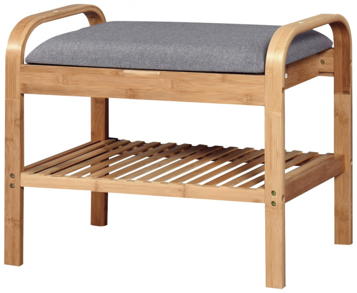 Étagère à chaussures \'Sandee\' 60cm - Chêne/Gris dans le groupe Meubles / Étagères & rangement / Étagères à chapeaux et à chaussures chez Reforma (2010001179320)