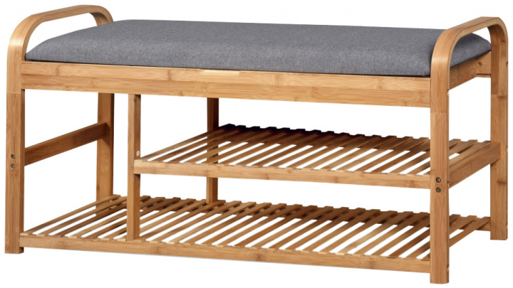 Étagère à chaussures \'Sandee\' 100cm - Chêne/Gris dans le groupe Meubles / Étagères & rangement / Étagères à chapeaux et à chaussures chez Reforma (2010001179337)