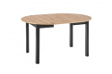 Table à manger \'Bjurholm\' 102-142x102cm - Naturel/Noir