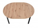 Table à manger \'Bjurholm\' 102-142x102cm - Naturel/Noir