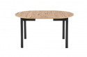 Table à manger \'Bjurholm\' 102-142x102cm - Naturel/Noir