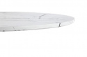 Table à manger \'Lorca\' Ronde 80cm - Marbre/Blanc