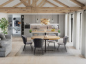 Table à manger \'Mercy\' ronde 120-160cm - Nature