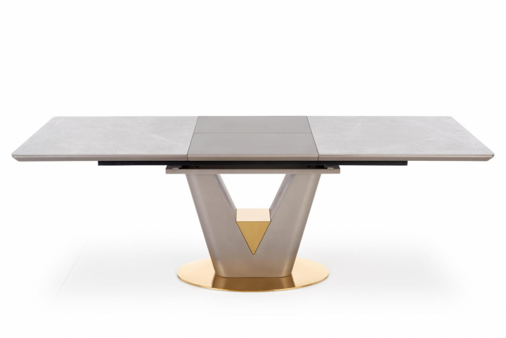Table à manger \'Valentino\' 160-220cm - Gris/laiton dans le groupe Meubles / Tables / Table à manger chez Reforma (2010001188223)