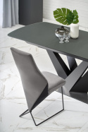 Table à manger \'Patrizio\' 160-200cm - Gris/noir