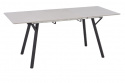 Table à manger \'Viksten\' 140-180x80cm - Noir/Gris