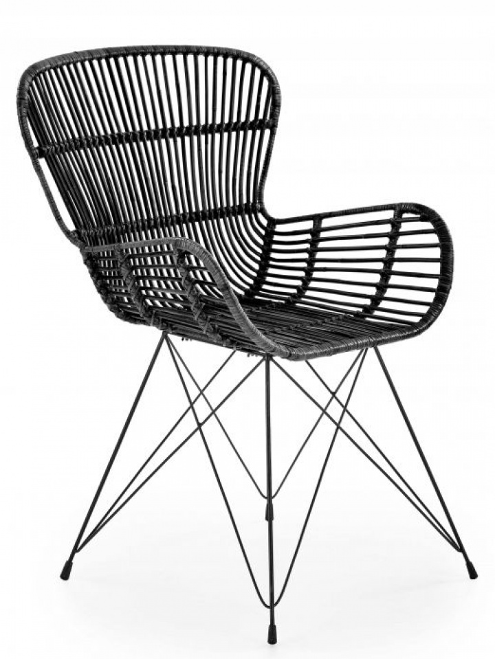 Chaise de jardin \'Solis\' - Rotin noir dans le groupe Meubles / Mobilier de jardin / Fauteuils d\'extérieur chez Reforma (2010001190752)