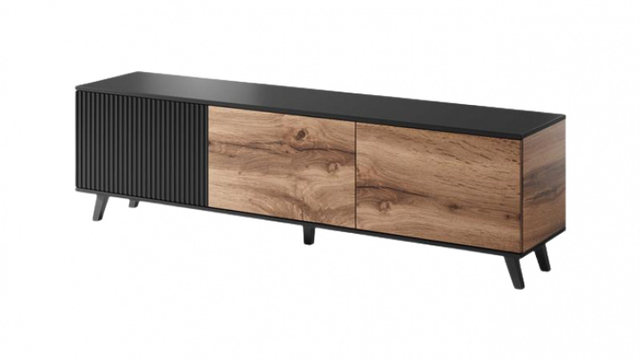Meuble TV \'Othem\' - Noir/Chêne dans le groupe Meubles / Étagères & rangement / Meubles TV chez Reforma (2010001191179)