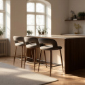Tabouret de bar \'Vestby\' - Gris/marron
