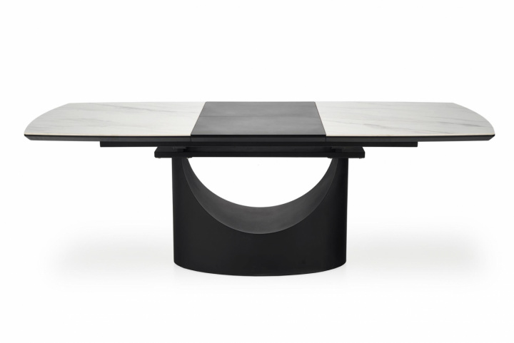 Table à manger \'Osman\' 160-220cm - Blanc/noir dans le groupe Meubles / Tables chez Reforma (2010001196723)
