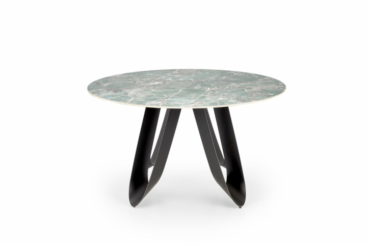 Table à manger \'Giovanni\' Ronde 135cm - Vert/noir dans le groupe Meubles / Tables / Tables rondes chez Reforma (2010001201168)