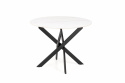 Table à manger \'Edgar\' Ronde 100cm - Blanc/noir