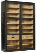 Vitrine \'Viva\' - Naturel/Noir