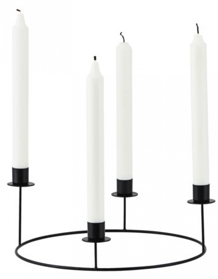 Bougeoir \'Ring\' S - Noir dans le groupe Décoration / Décoration / Bougeoirs & Lanternes chez Reforma (205340860)