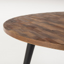 Table à manger \'Mo\' Ronde 110cm - Teck/Acier