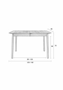 Table \'Glimpse\' 120-162x80cm - Chêne