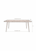 Table à manger \'Alagon\' 180x90cm - Marron