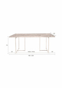 Table à manger \'Class\' 180x90cm - Chêne