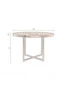 Table à manger \'Class\' 120cm 120 - Chêne