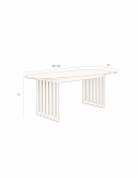 Table extensible \'Barlet\' 200-240x90cm - Naturel