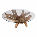 Table basse \'Amazonas\' - Naturel/Verre