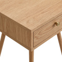 Table de nuit \'Prime\' - Chêne/Laiton