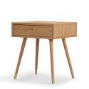 Table de nuit \'Prime\' - Chêne/Laiton
