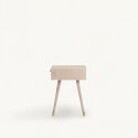 Table de nuit \'Prime\' - Chêne blanc/Laiton